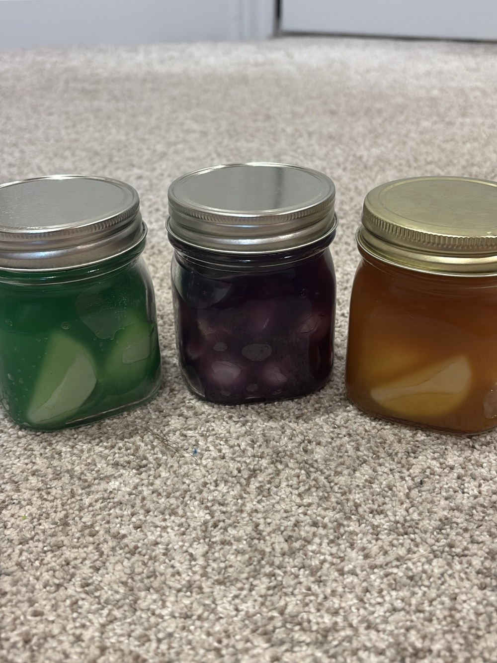 Vintage Inspired Set Of Three Fruit Jelly Candles In Great Condition! Never Lit